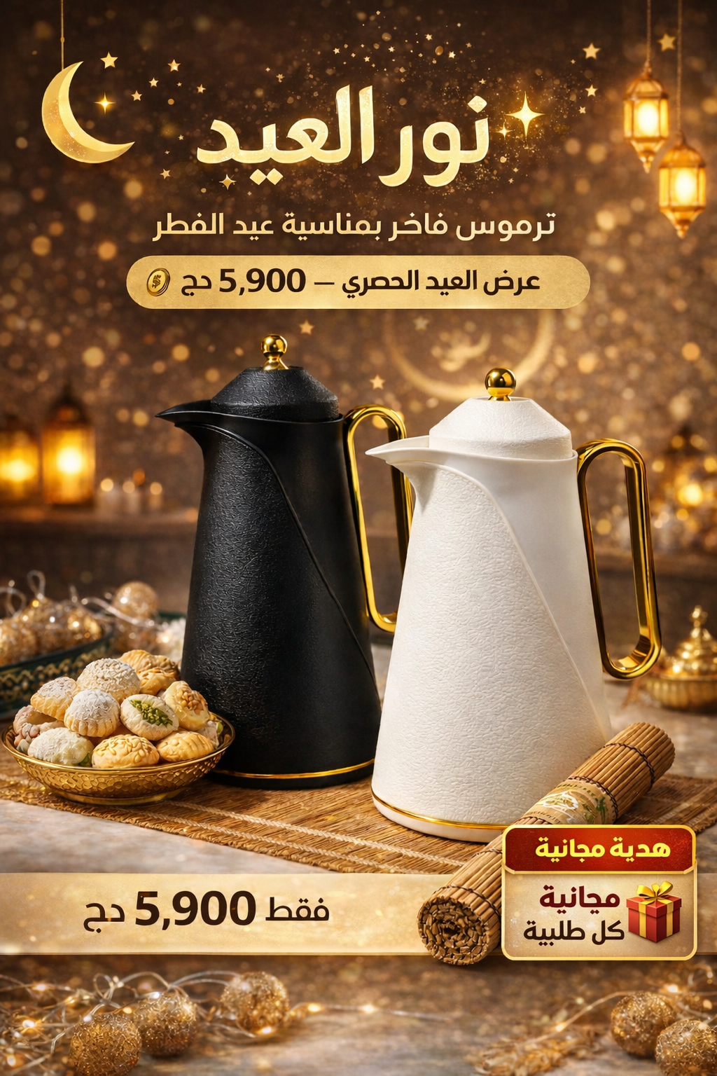 2026 ‏طاقم متكامل ‏ترموس نور العيد